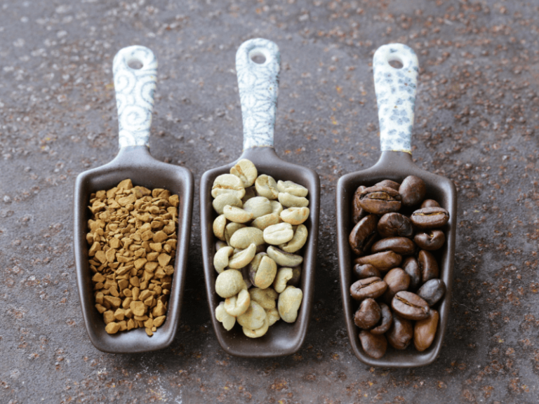 A variety of coffee beans.