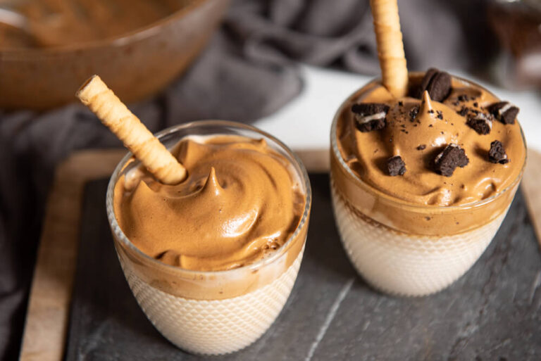 two cups of dalgona coffee