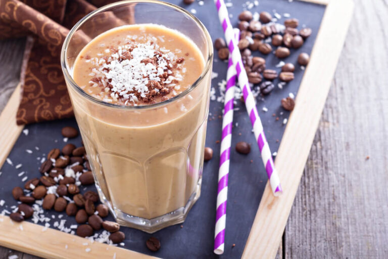 Coconut coffee with chocolate