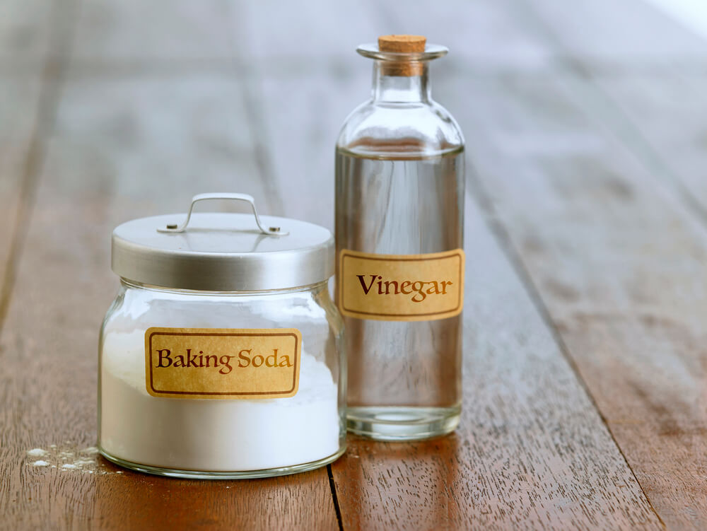 a baking soda and a vinegar