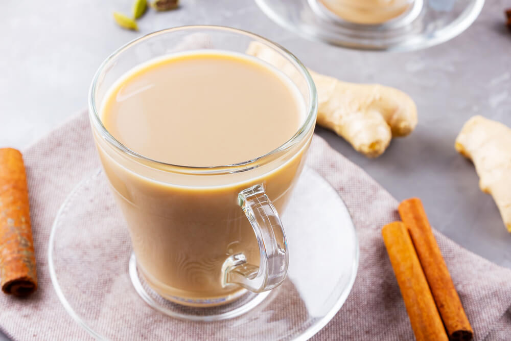 a mug full of chai tea