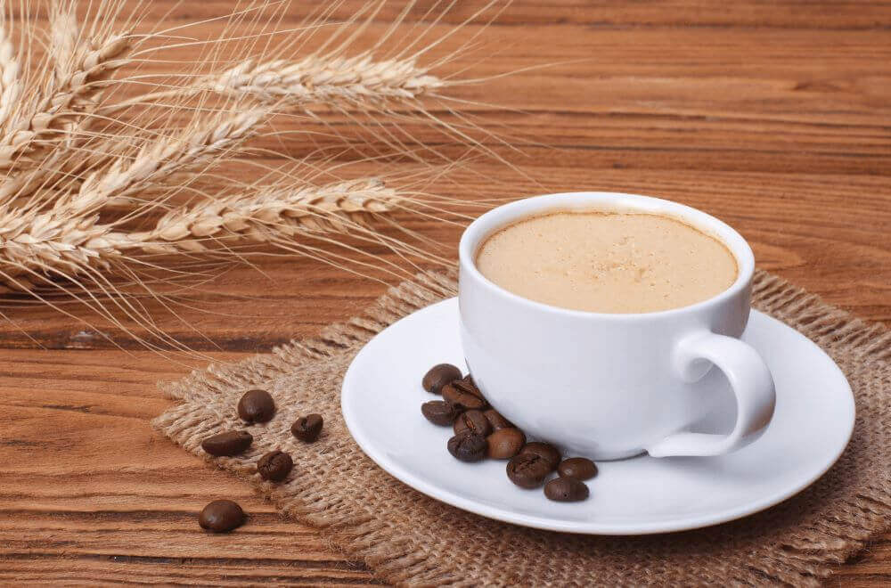 Barley tea on a brown table