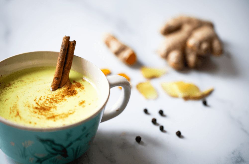 Golden turmeric milk tea
