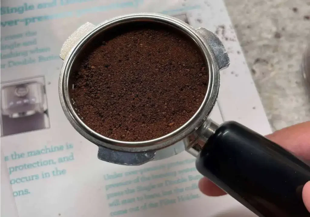 Freshly ground coffee