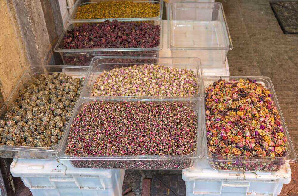 Dried Herbal Chai and Rosebud Tea Variety