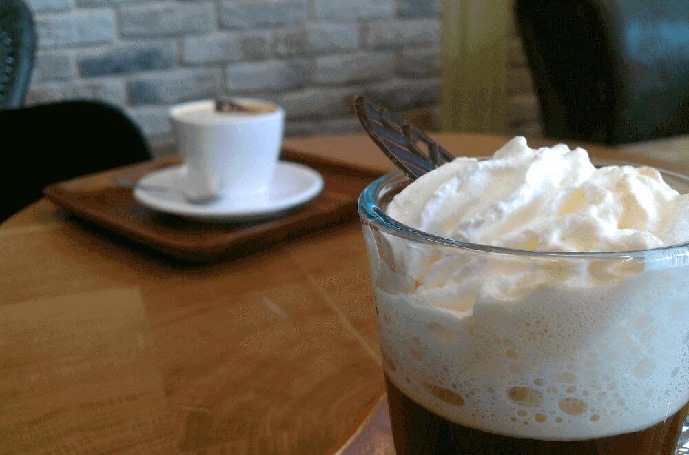 Viennese coffee with cream