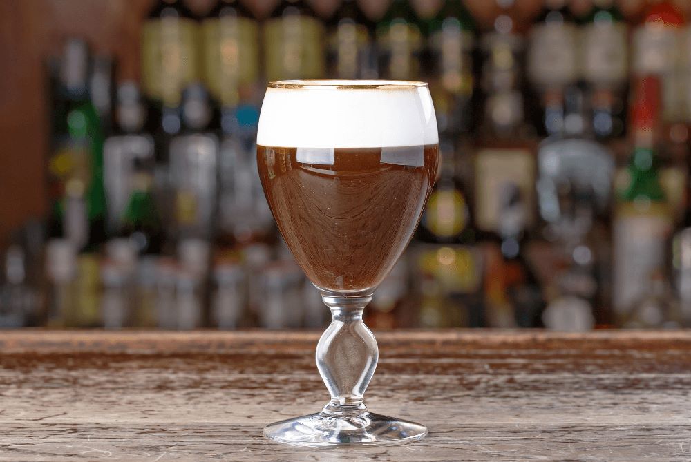 Irish coffee with whiskey
