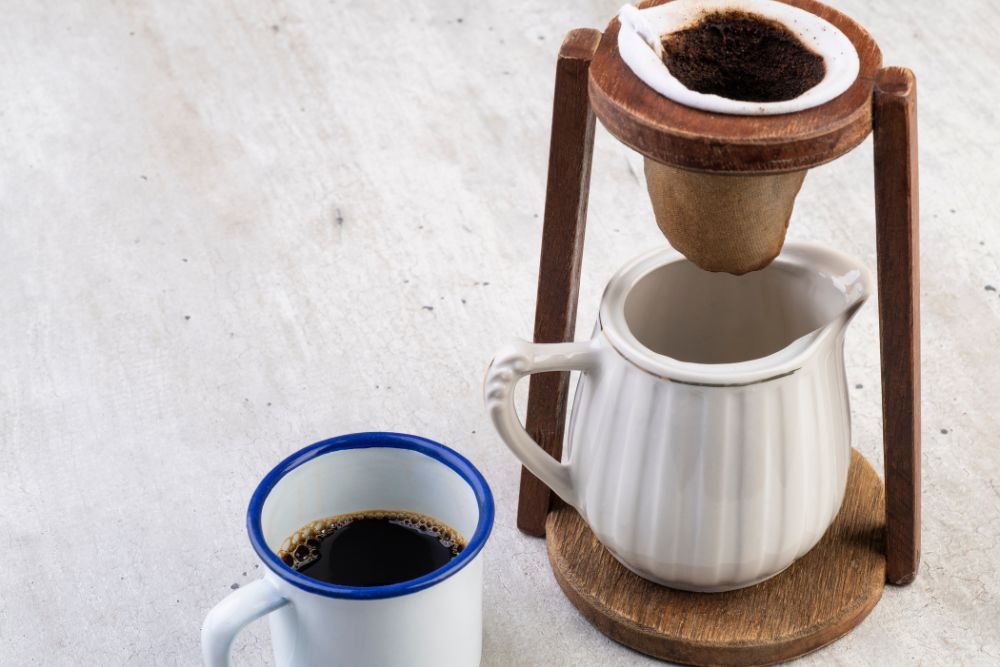 Brazilian traditional cloth coffee filtering