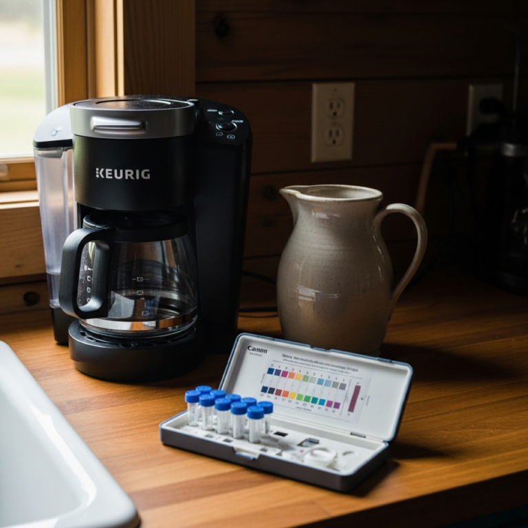 keurig coffee maker in rustic farmhouse kitchen well water p 20260302 073758 1200