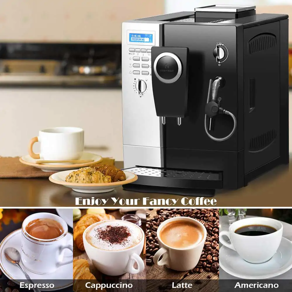 COSTWAY Automatic Espresso Machine with Grinder