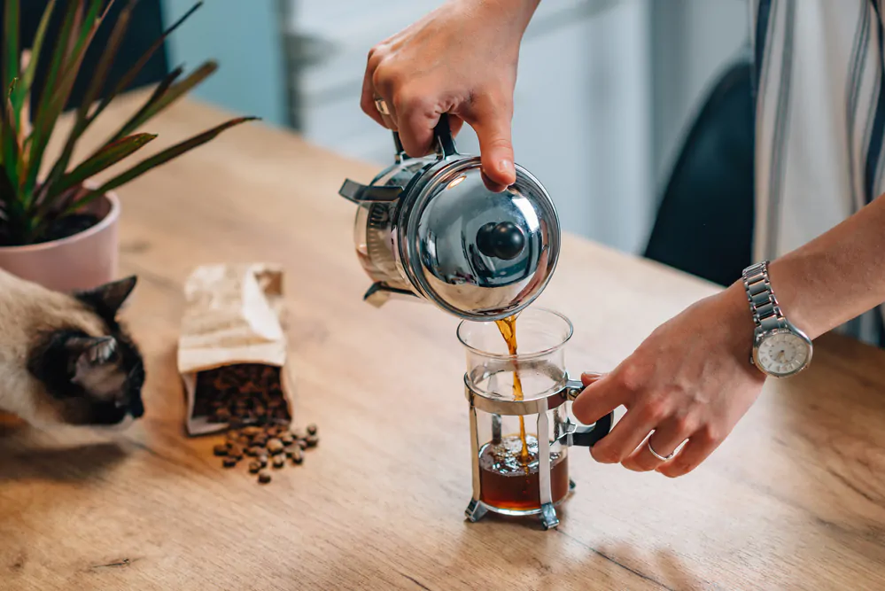 How much coffee is in a french press?