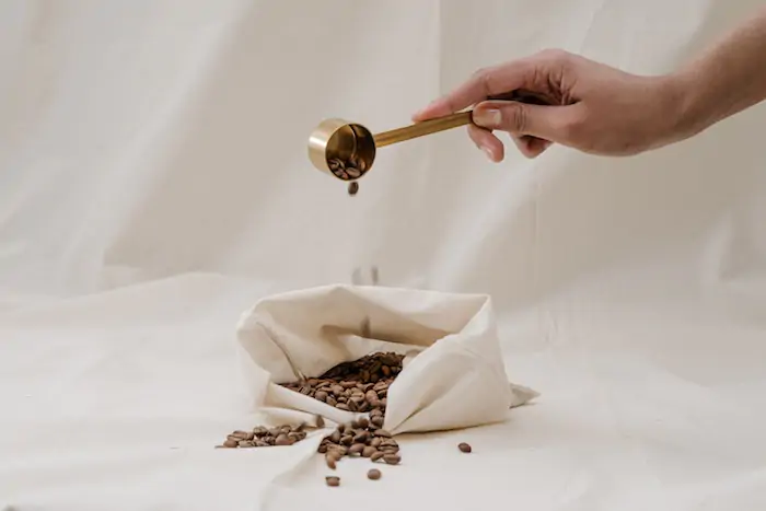 a scoop of coffee