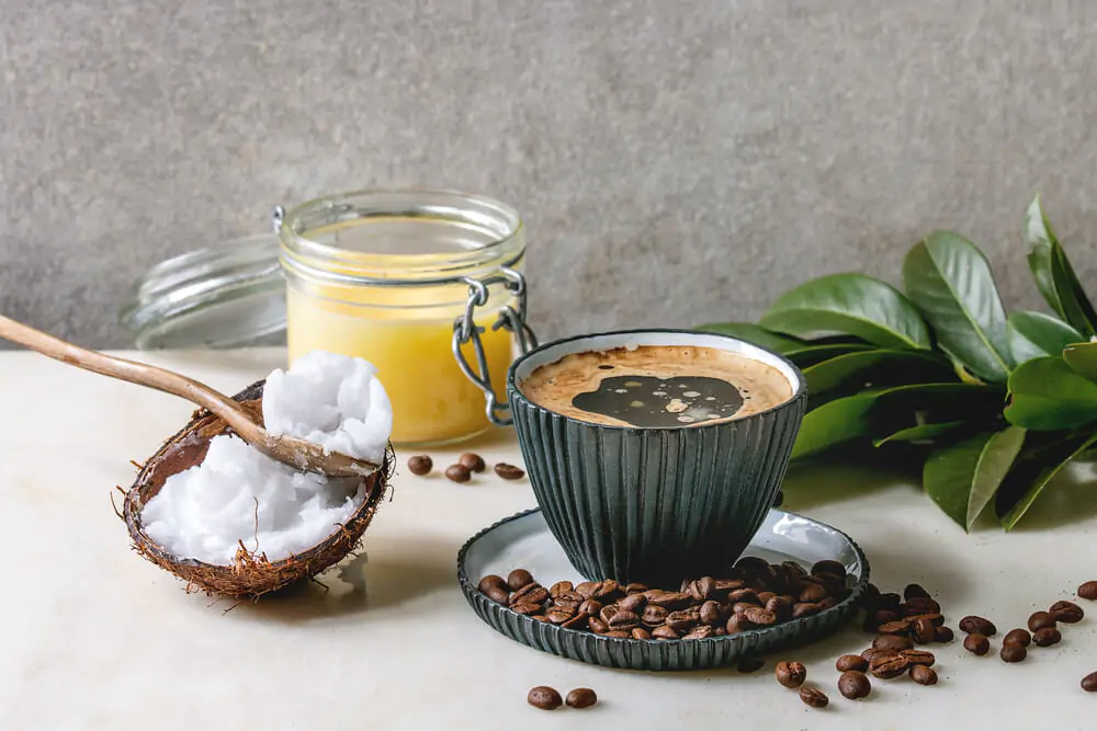 coffee with butter and coconut oil