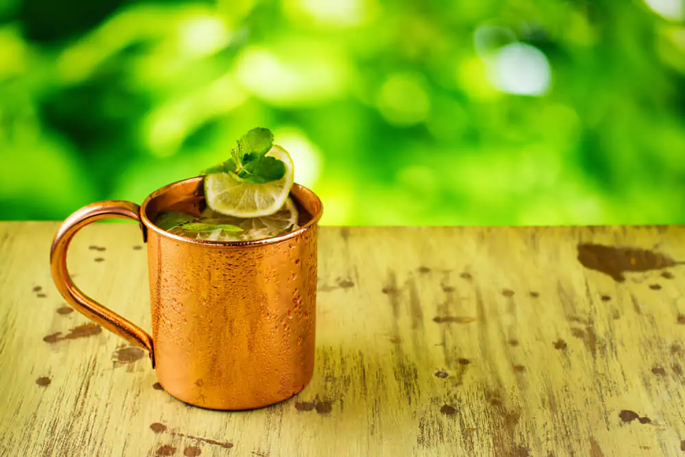 Copper mugs for coffee