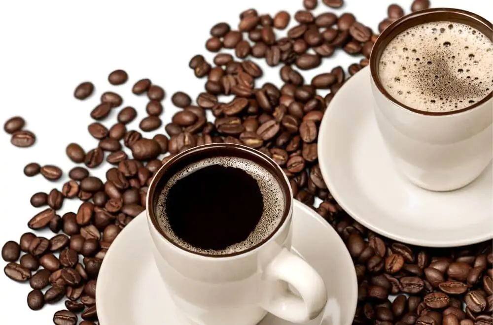 Common espresso with milk drinks